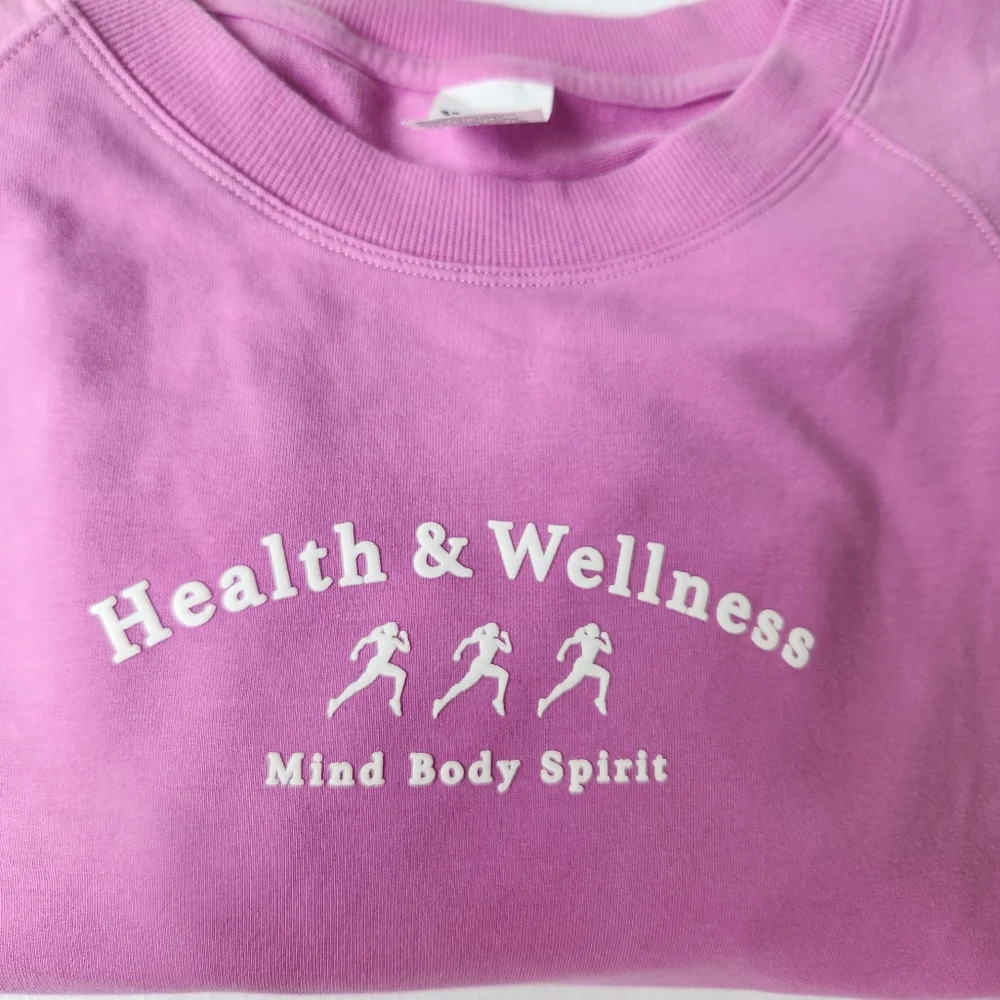 All In Motion Health And Wellness Sweatshirt Long Sleeve Purple Cute Cozy Large - Picture 6 of 16